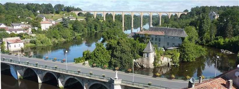 L'Isle Jourdain;pont St Sylvain et viaduc