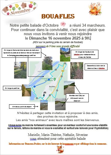 2025 rando du 16 novembre 2025