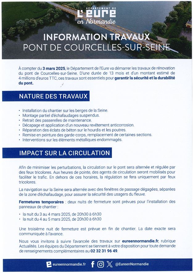 2025 infos travaux pont courcelles