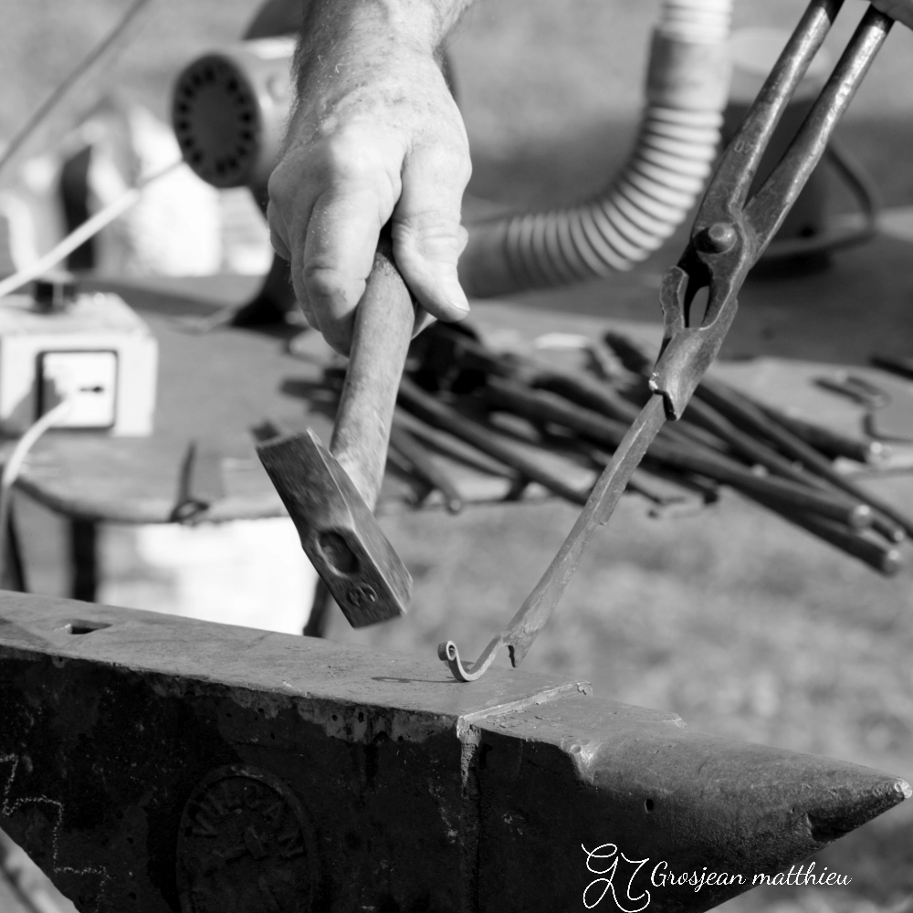 Trelissac demonstration de forge par michel blacksmithing demonstration by michel 22 fevrier 2026 08