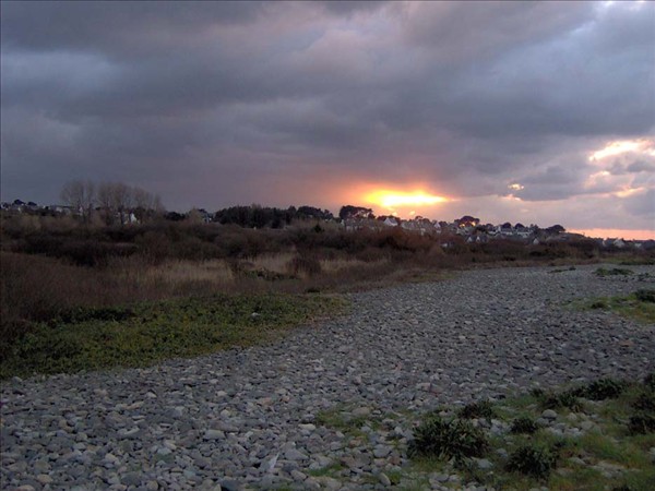 Percee de soleil royal depuis les dunes