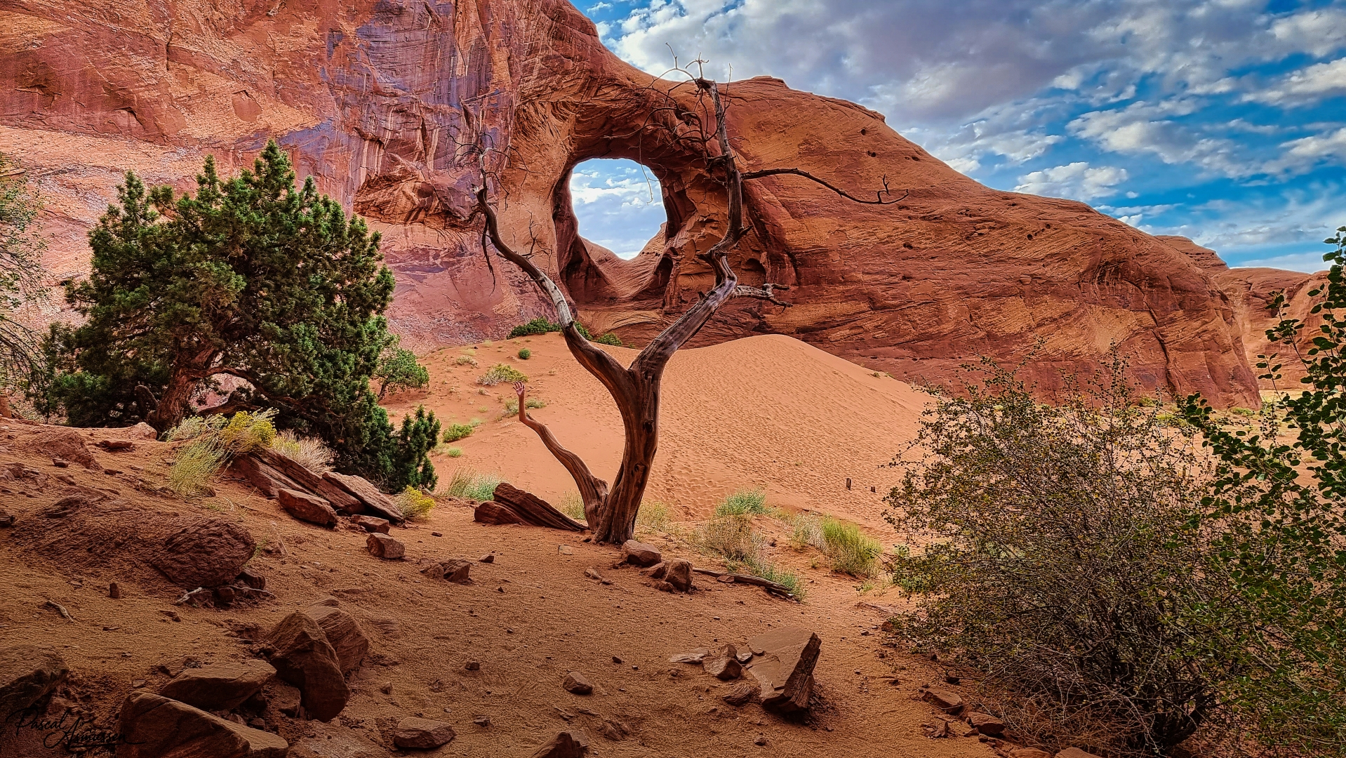 Sandstone arch monument valley np arz usa grande 