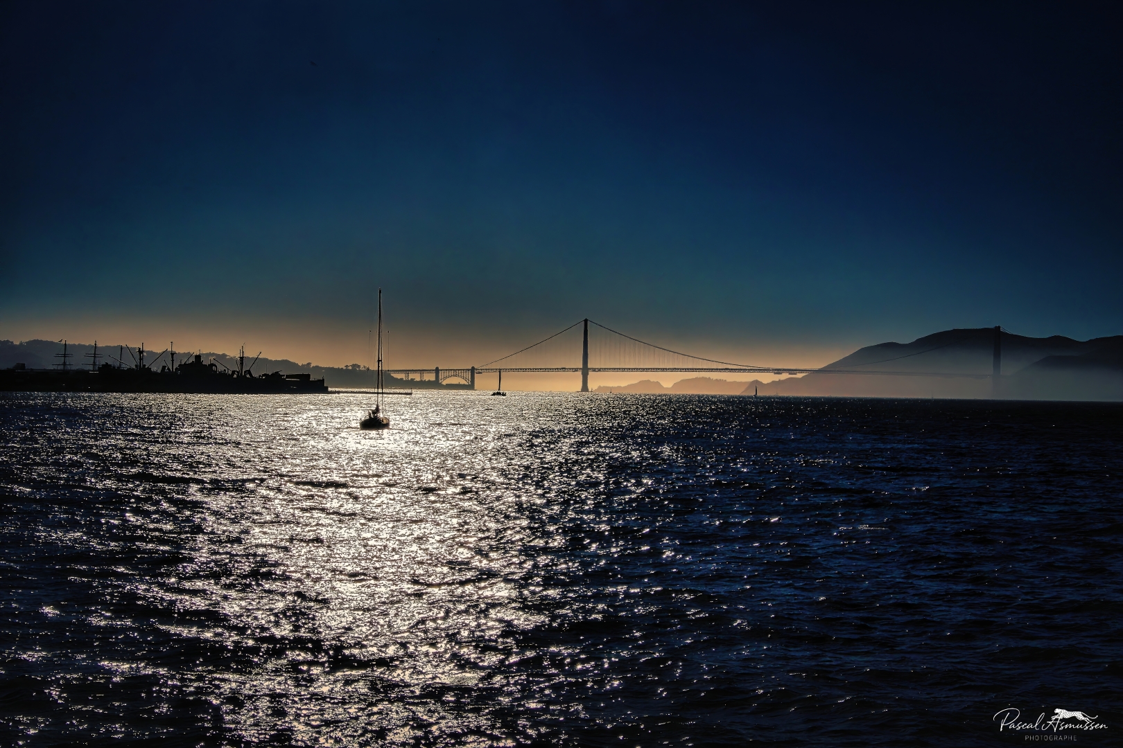 Goldengate bridge vu alcatraz grande 