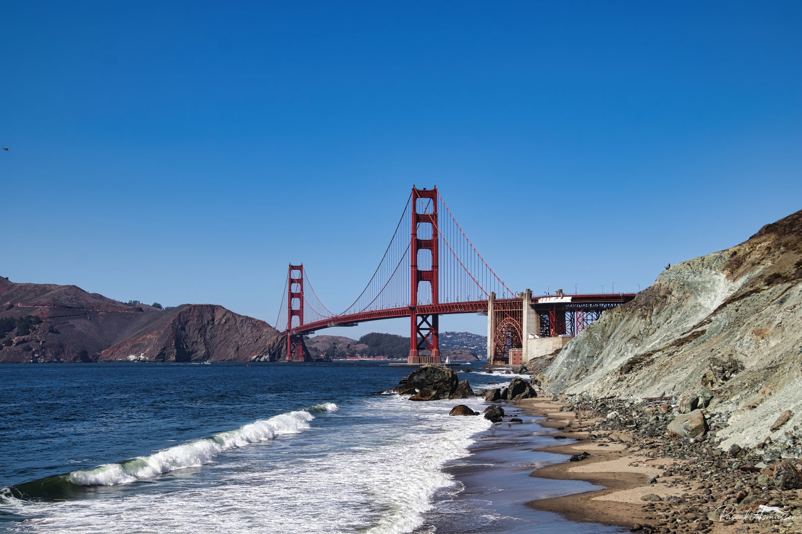Golden gate bridge vue plage marshall usa grande 