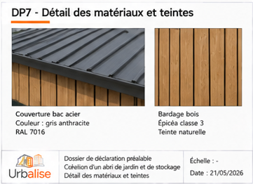 Detail materiaux abri