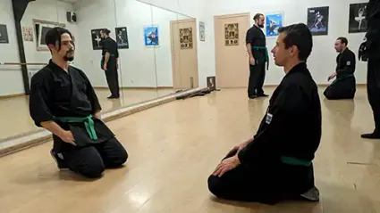 entraînement du dojo bujinkan isère kiso no kaizen dojo