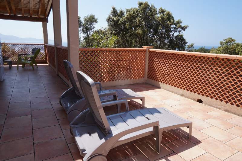 Vue mer suite plage villa villa valinco
