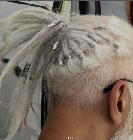 Dreadlocks homme court blanc locks dread blanches