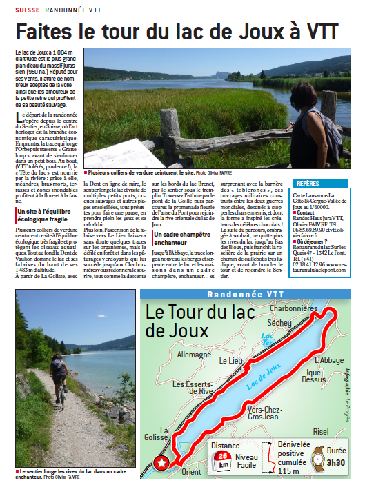 Vtt lac de joux