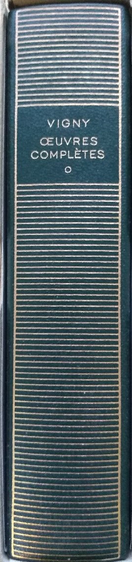 Volume 74 de Alfred de Vigny dans la Bibliothèque de la Pléaide