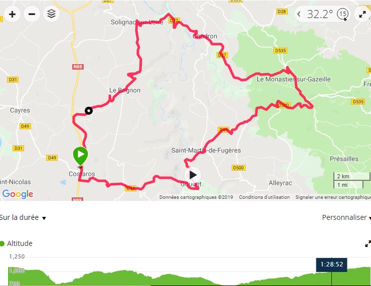 Carte randonnee gourmande