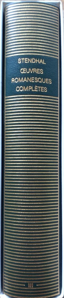 Volume 16 de Stendhal dans la Bibliothèque de la Pléiade.