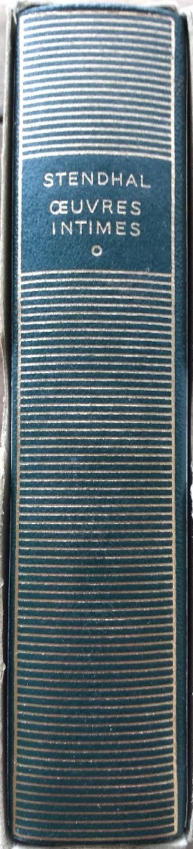 Volume 109 de Stendhal dans la Bibliothèque de la Pléiade.