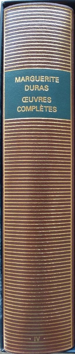 Volume 597 de Marguerite Duras dans la Bibliothèque de la Pléiade.