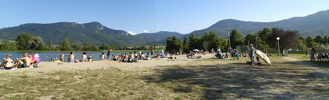 Baignade lac puivert