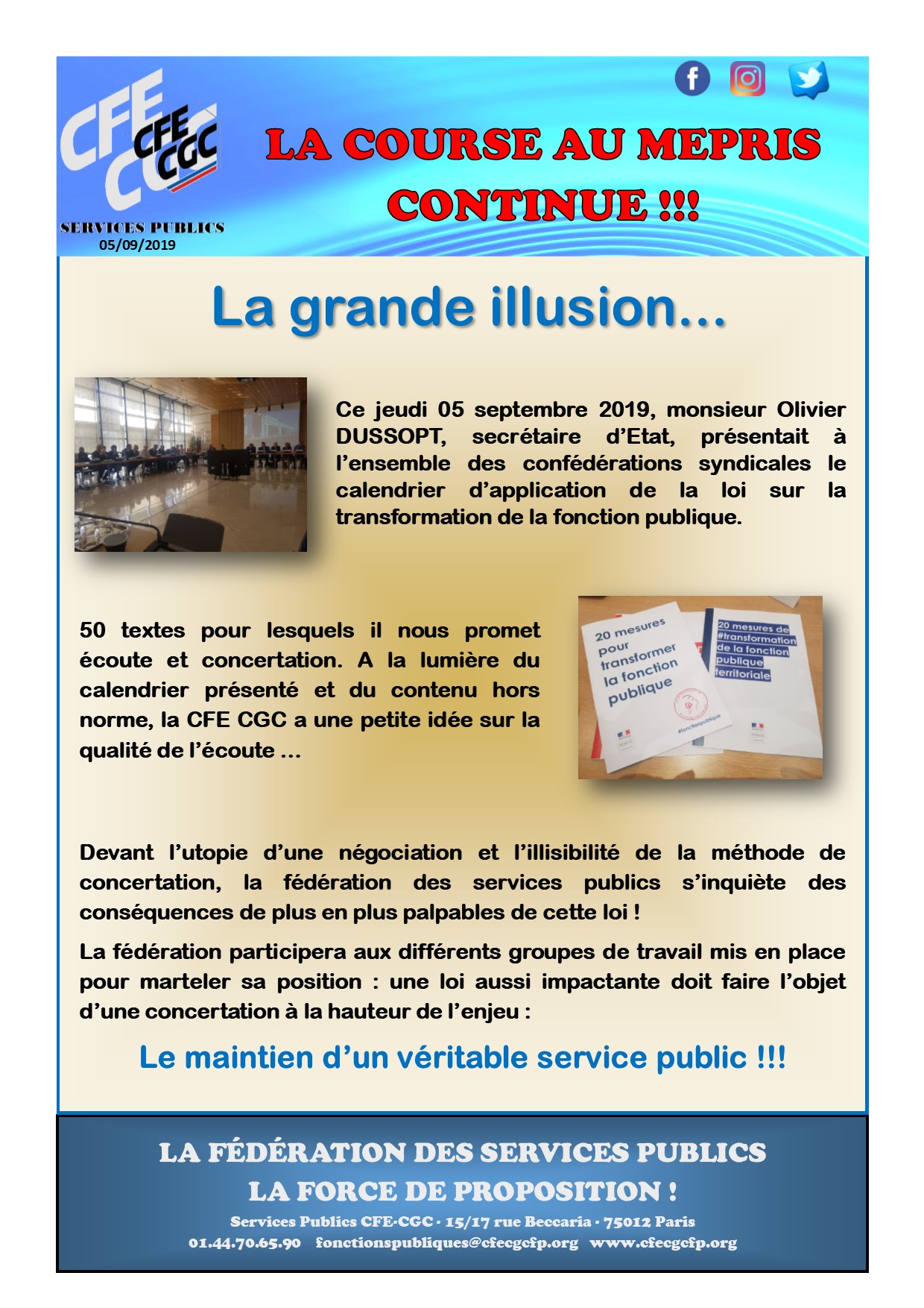 La course au mépris continue
