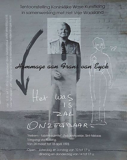 Koninklijke Wase Kunstkring tentoonstelling poster Hommage aan Frans Van Eyck 1993
