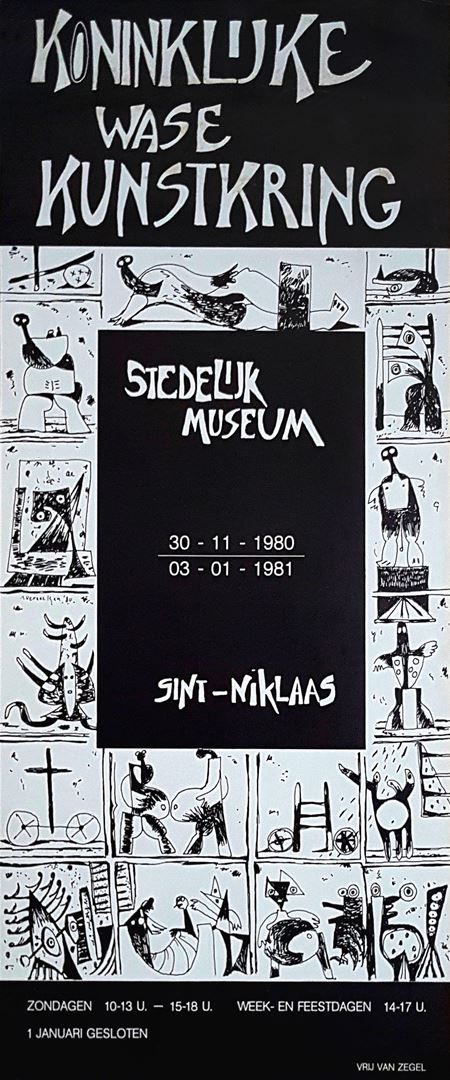 Koninklijke Wase Kunstkring tentoonstellingsaffiche 1980-1981

