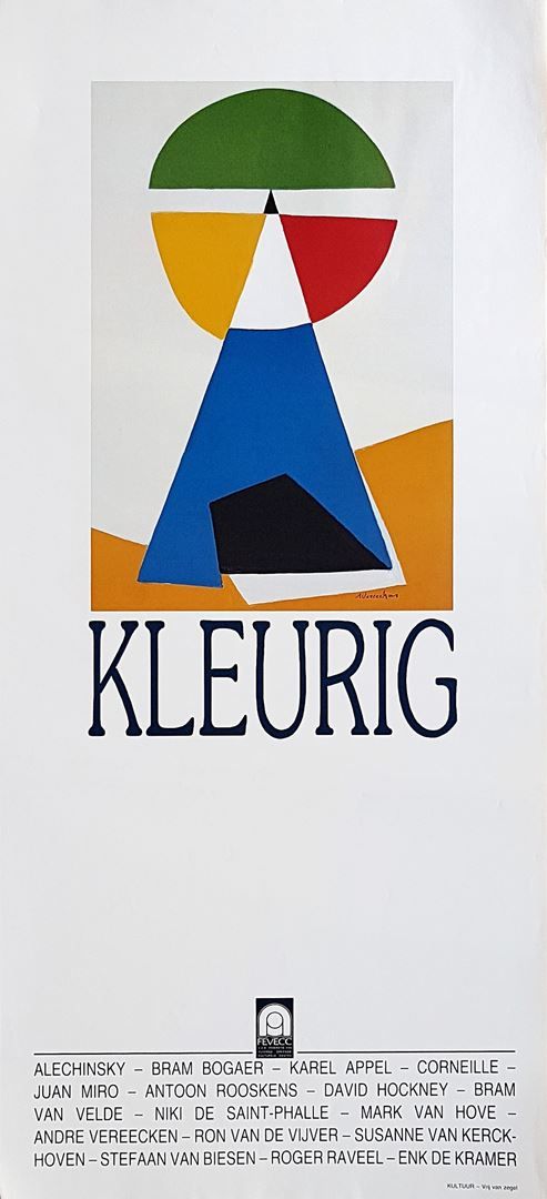 Tentoonstellingsaffiche REIZEND PROJEKT Kleurig (2) 1991
