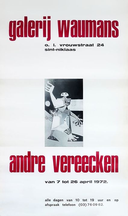 Tentoonstelling poster André Vereecken Galerij Waumans te Sint-Niklaas (1) 1972

