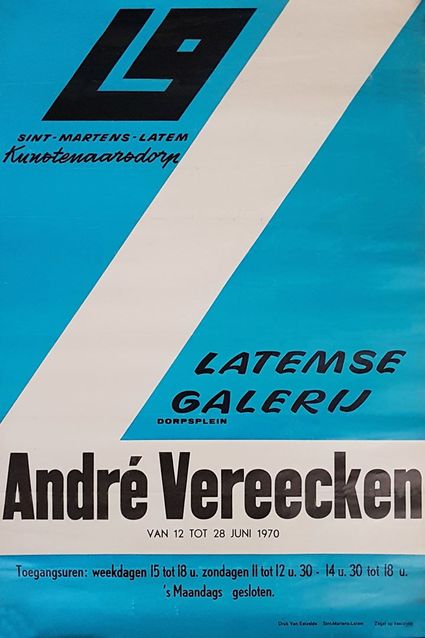 Tentoonstelling poster André Vereecken Latemse Galerij 1970

