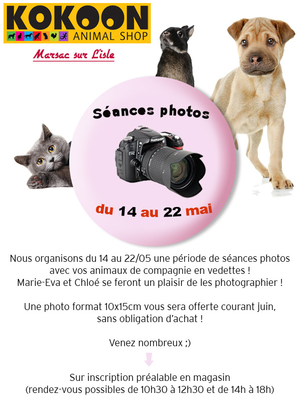 Séances photos au magasin de Marsac-sur-l'isle
