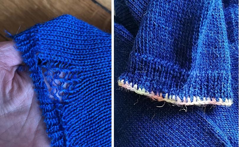 Reparer les poignets de mon pull