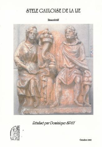 Couverture du livret consacré à la Stéle en calcaire extrait aux Carrières de la Lie et découverte à Solutré