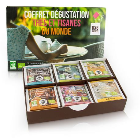 Coffret degustation thes et tisanes du monde