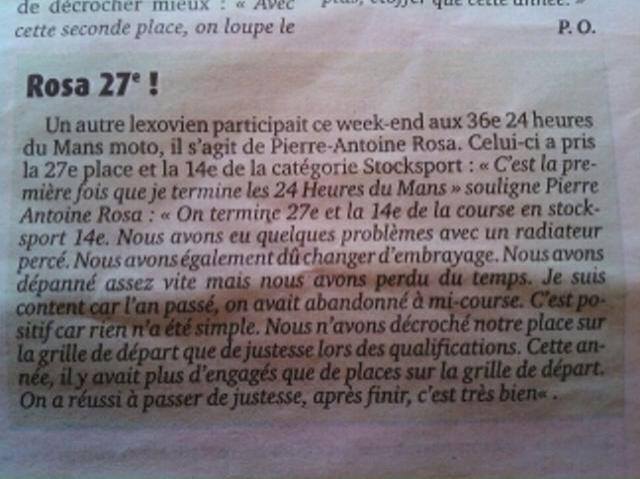 Article apres le mans