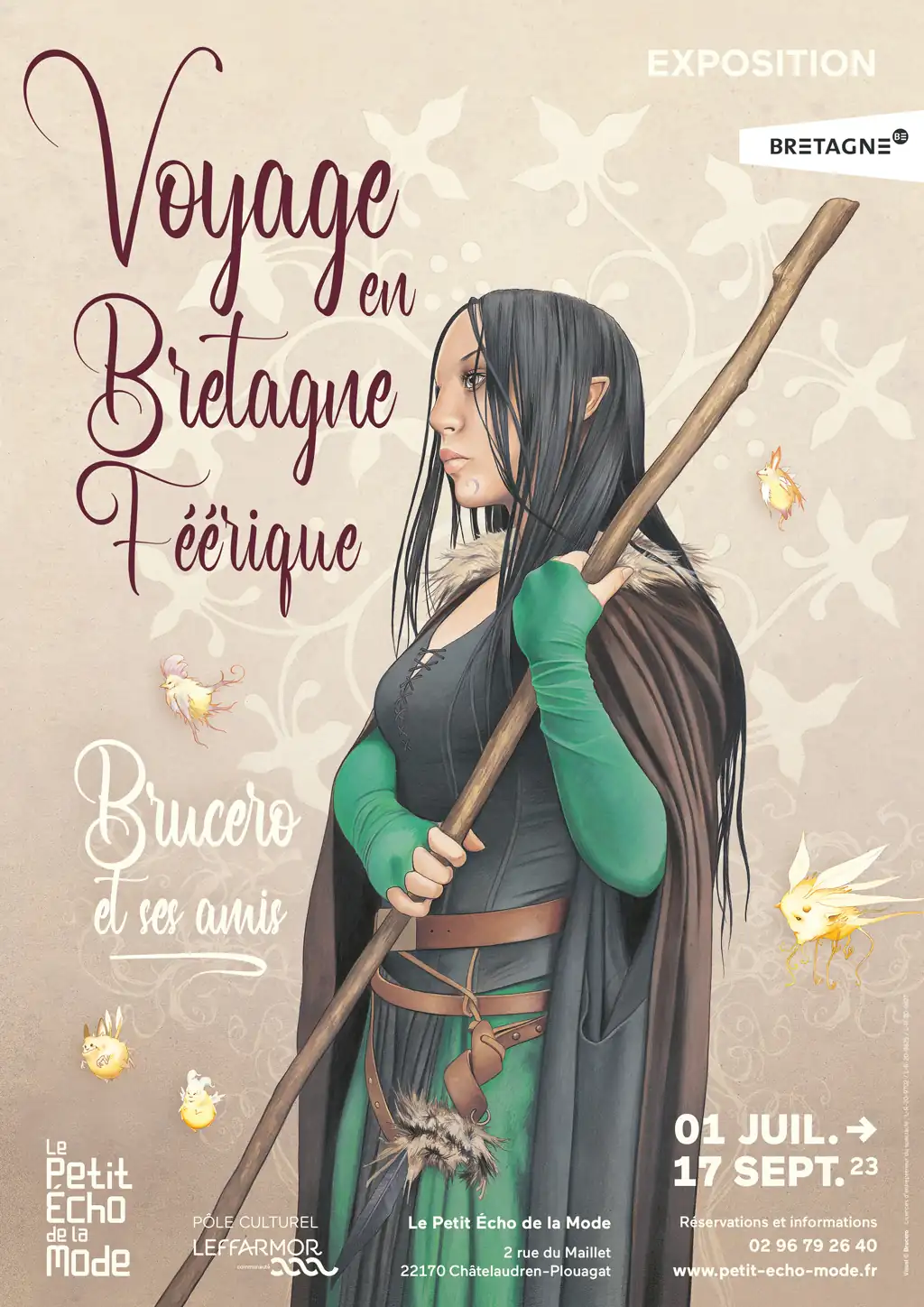 Je suis ravie de participer à l'impressionnante exposition de Brucero à Châtelaudren