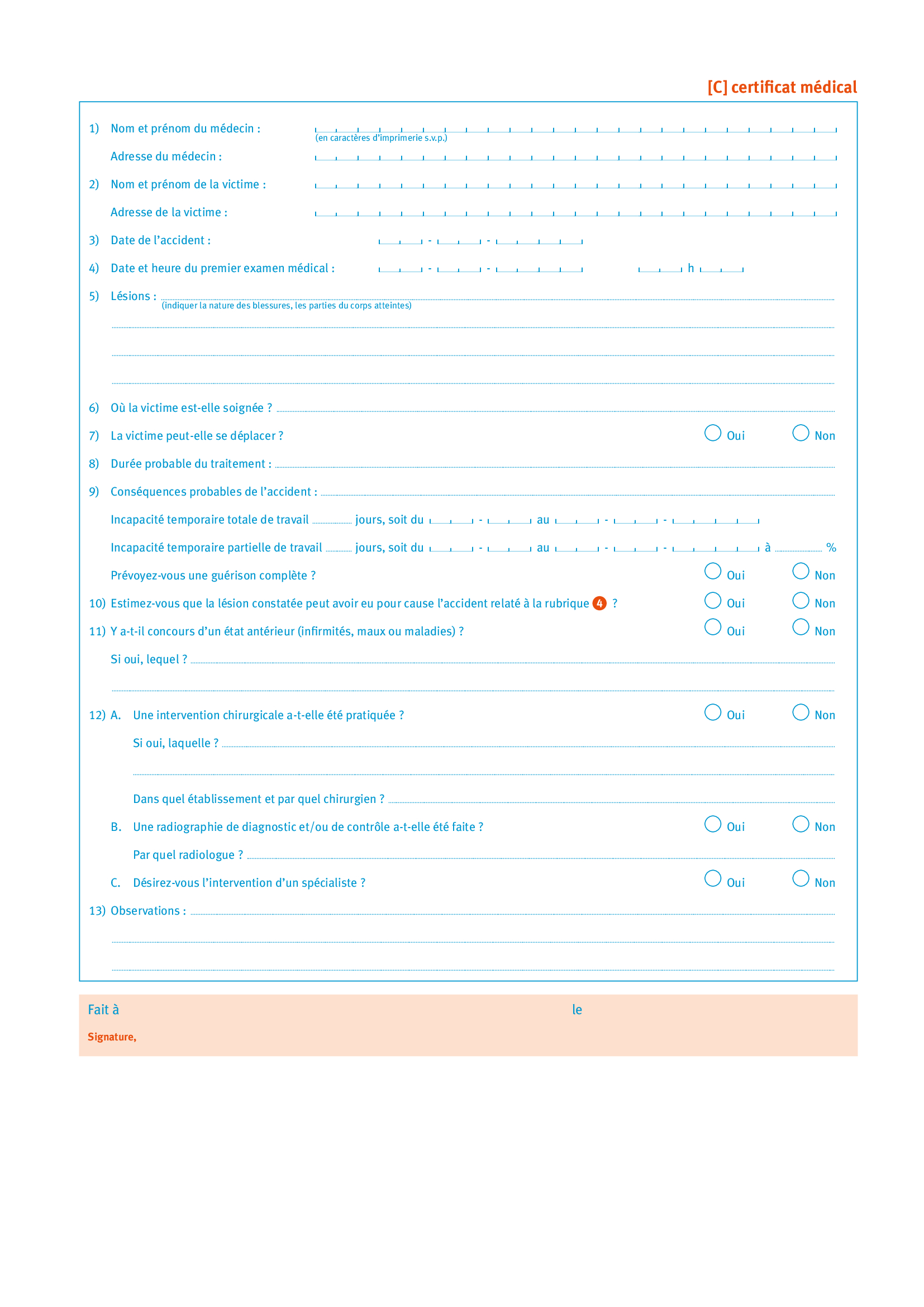 Declaration d accident 4sur4
