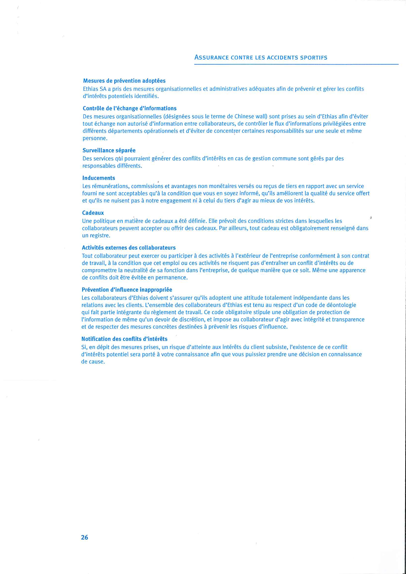 Contract d assurance 25 