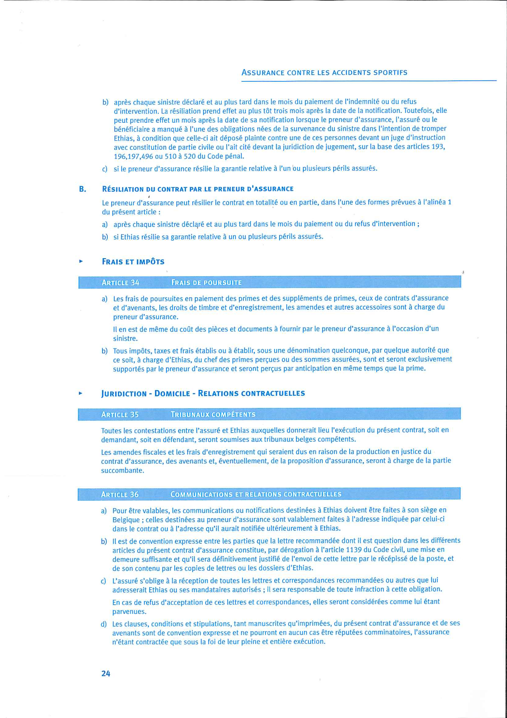 Contract d assurance 23 