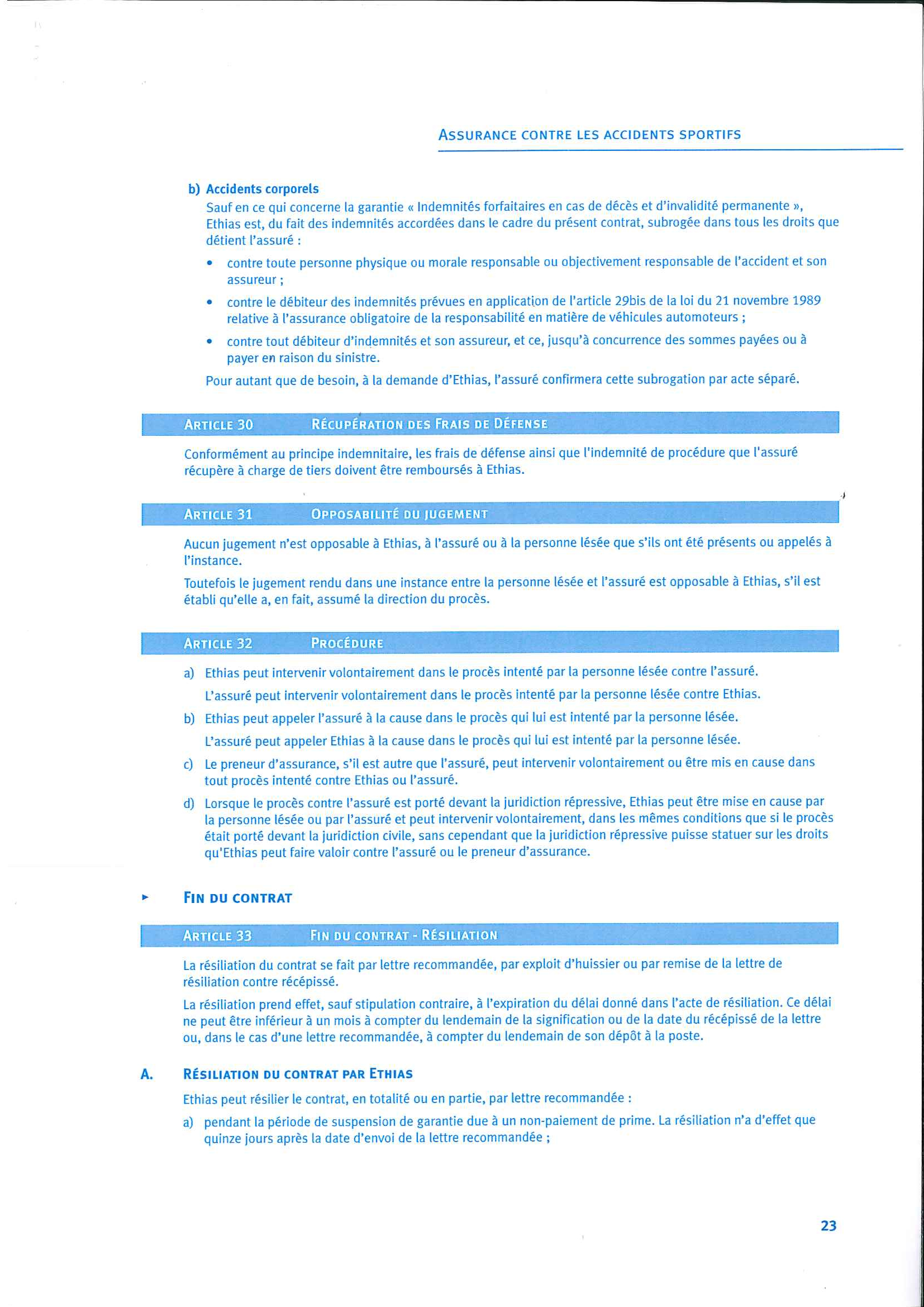 Contract d assurance 22 