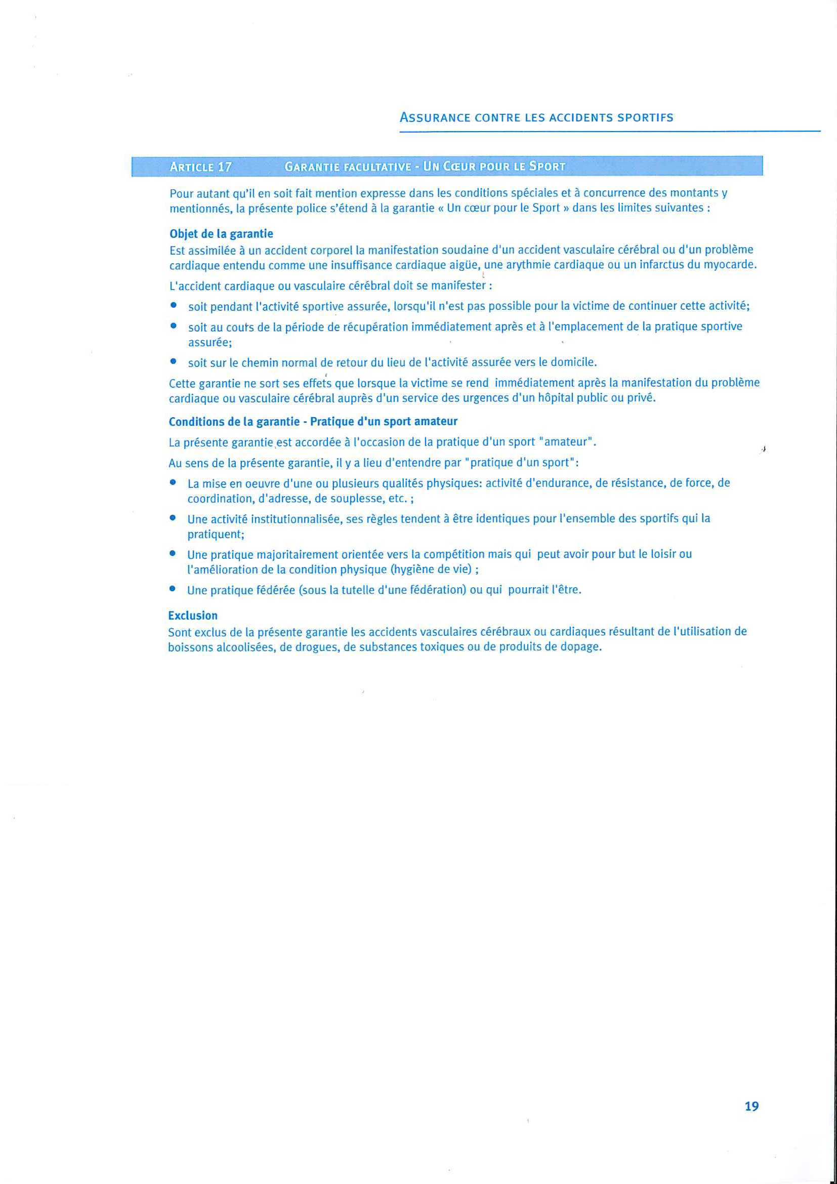 Contract d assurance 18 