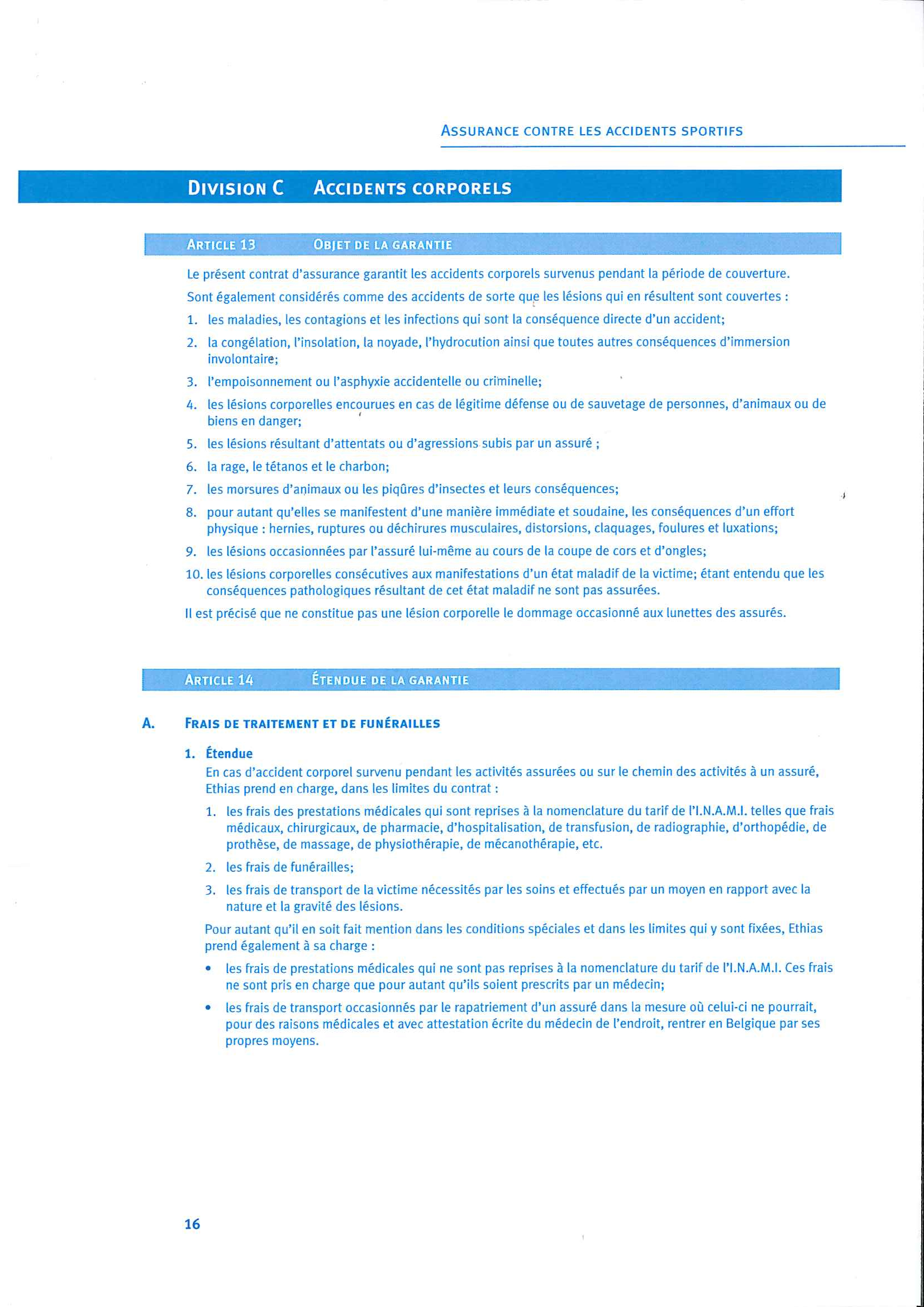 Contract d assurance 15 