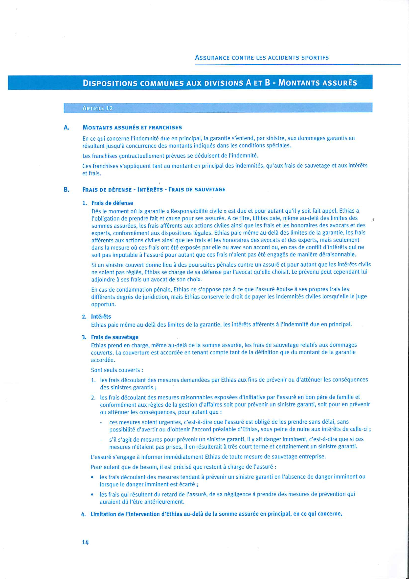 Contract d assurance 13 