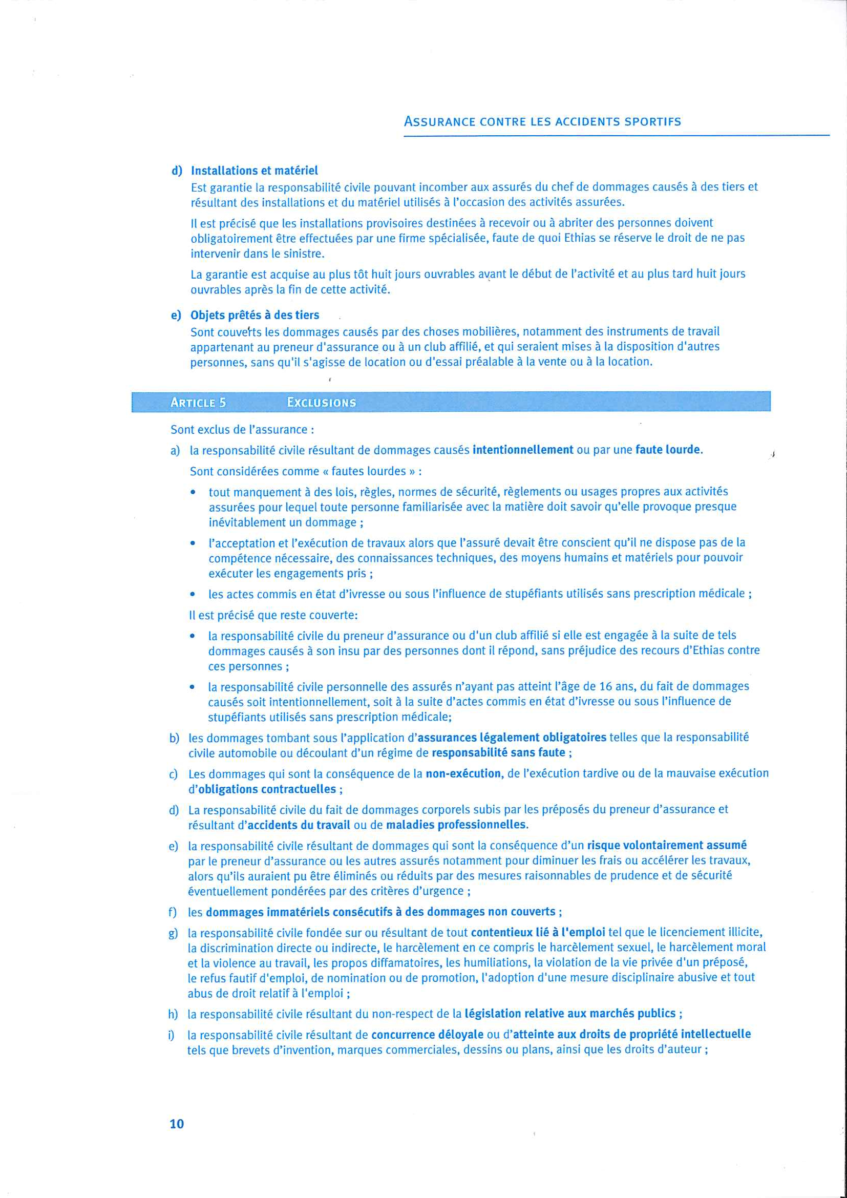 Contract d assurance 9 