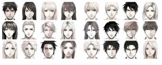 référence pour dessiner les visages d'homme et de femme, référence manga 