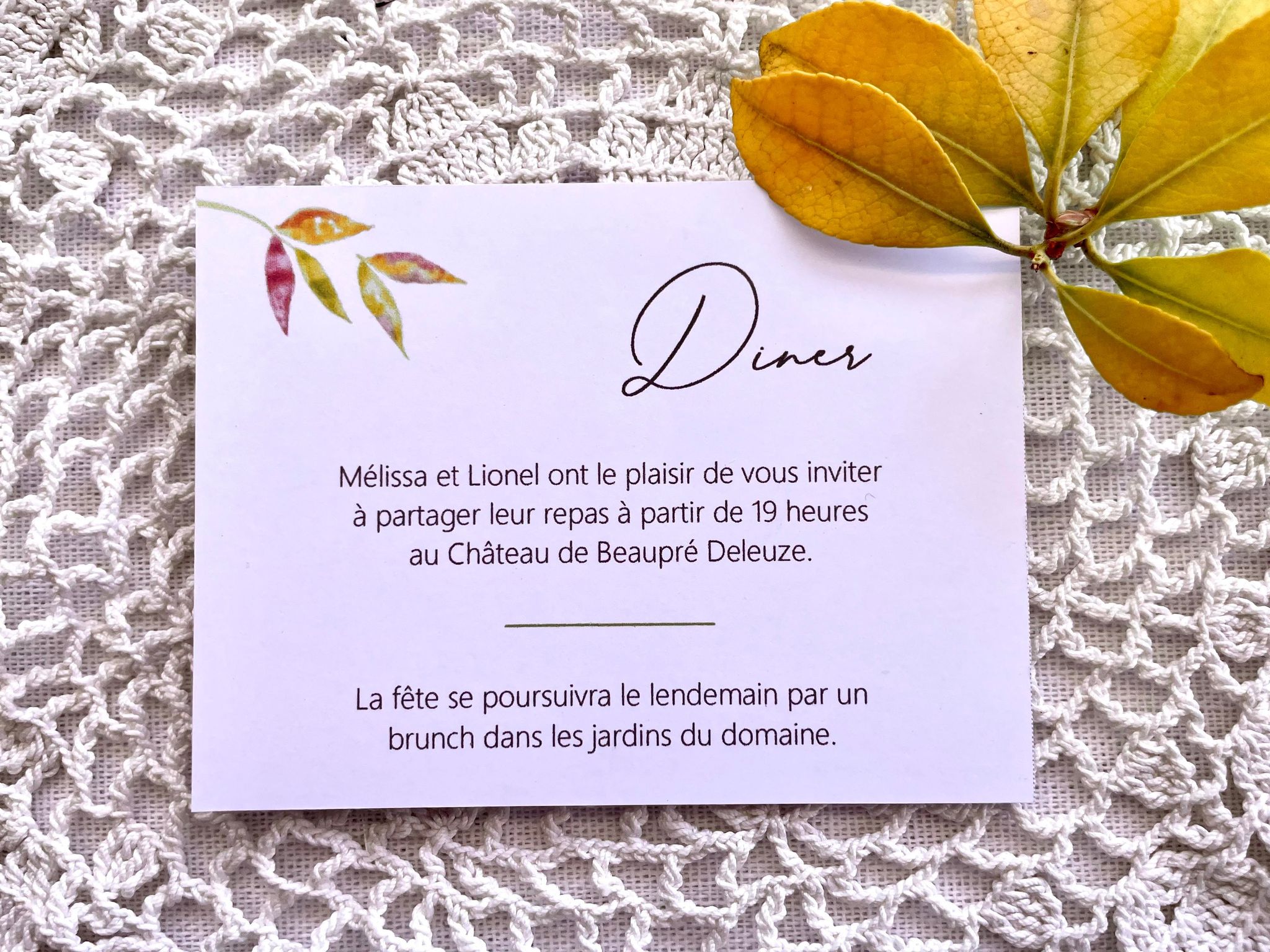 Invitation repas