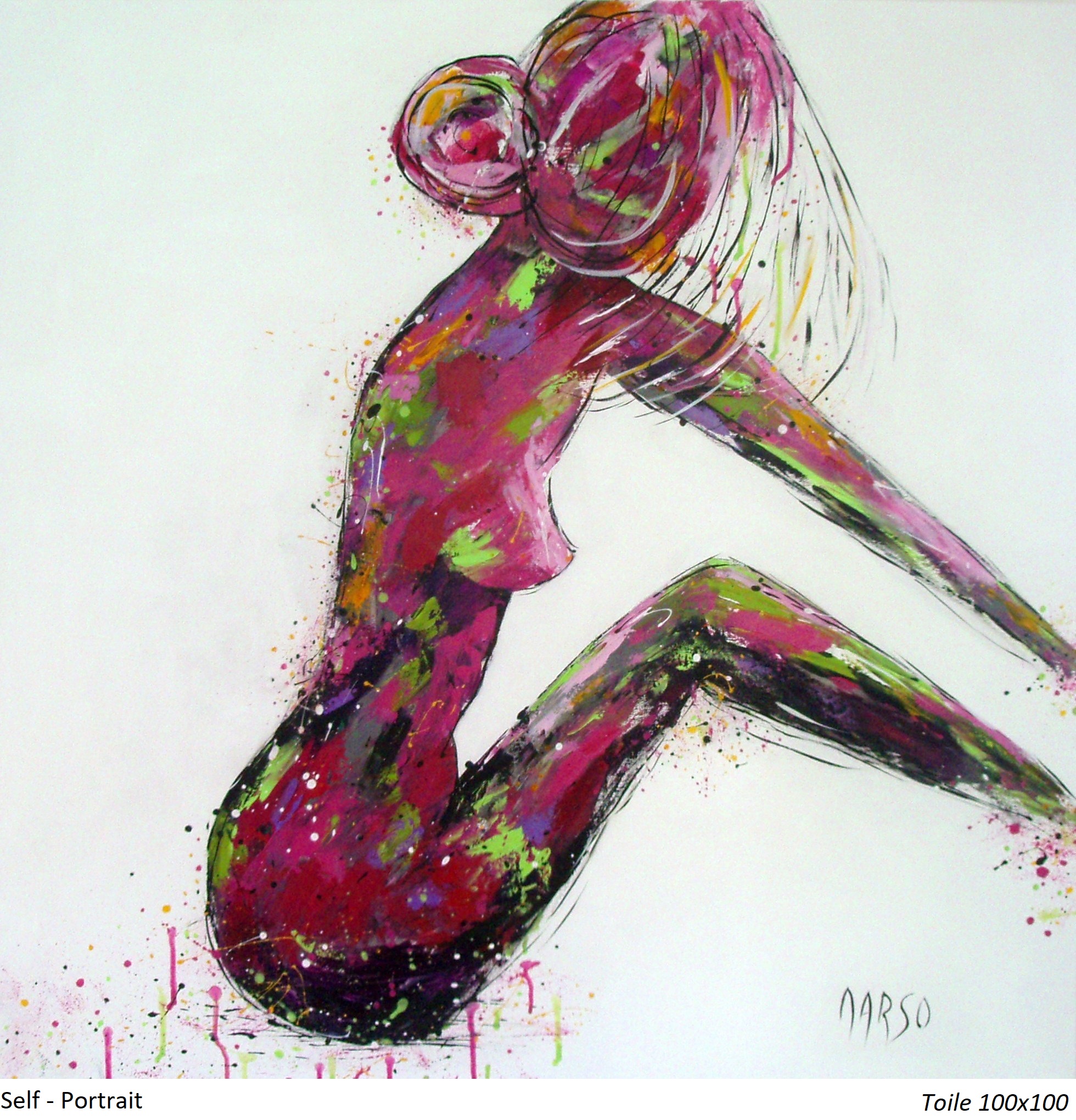 100x100 self portrait