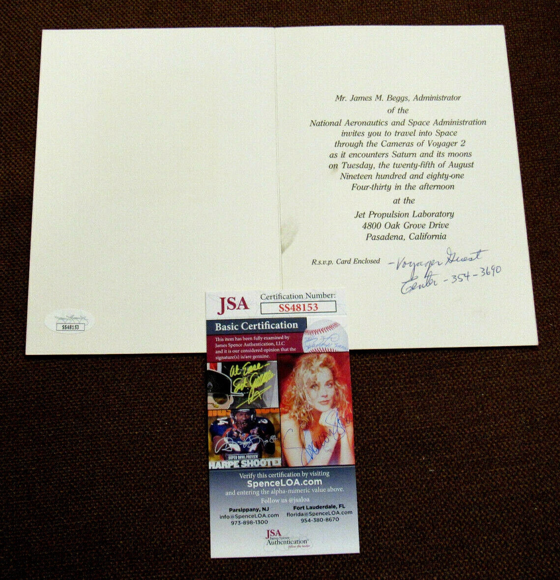 Buzz aldrin signed saturn invitation 1 