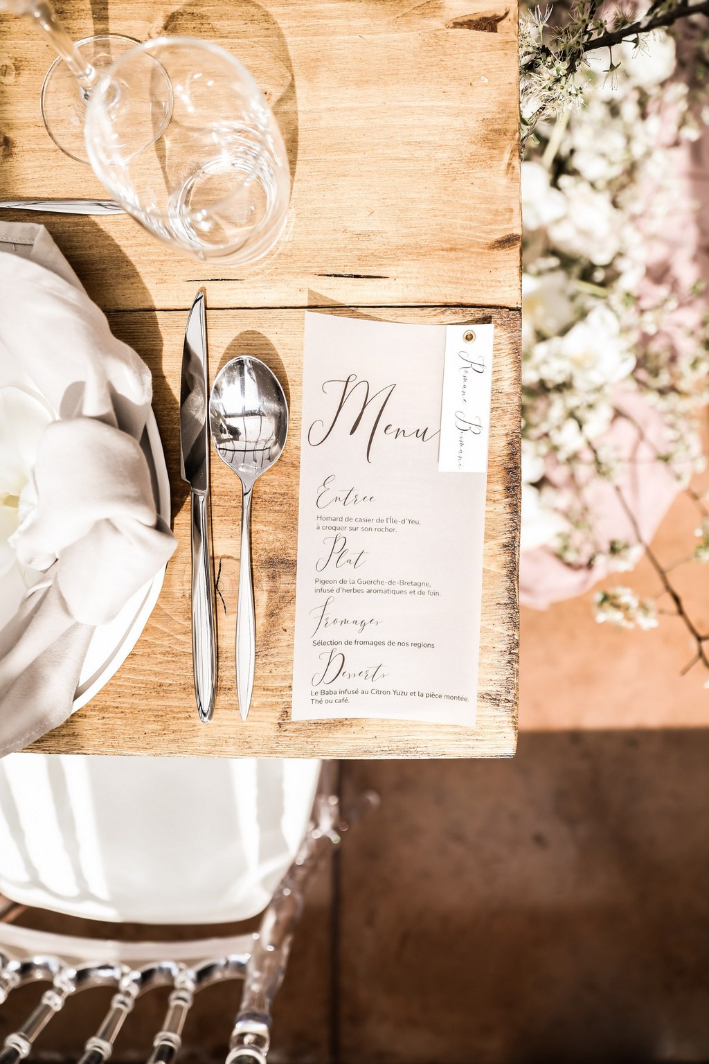 menu mariage Onze avril