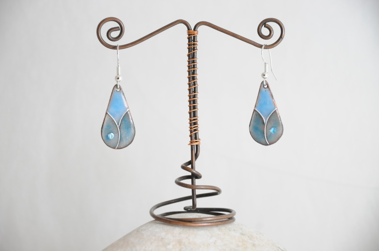 Boucles goutes turquoise 1