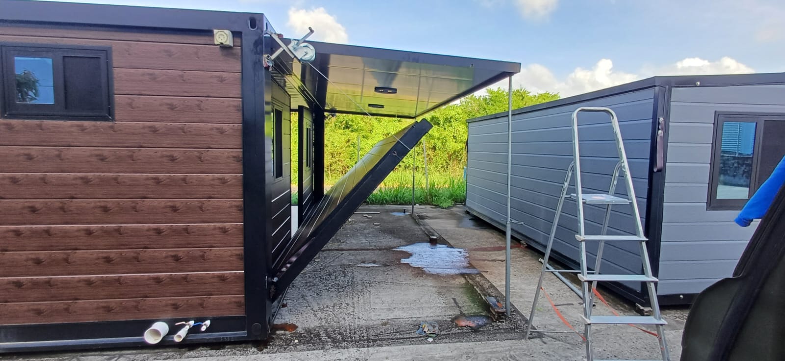 Demontage bungalow concteneur martinique decembre 2024 4
