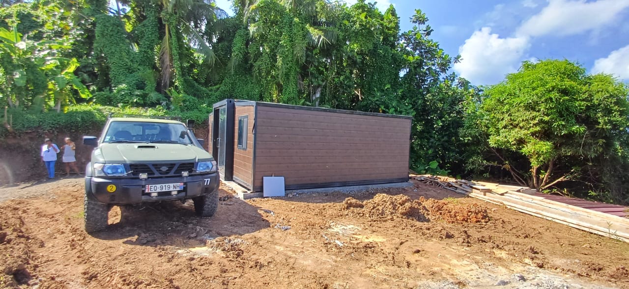 Remontage bungalow conteneur martinique