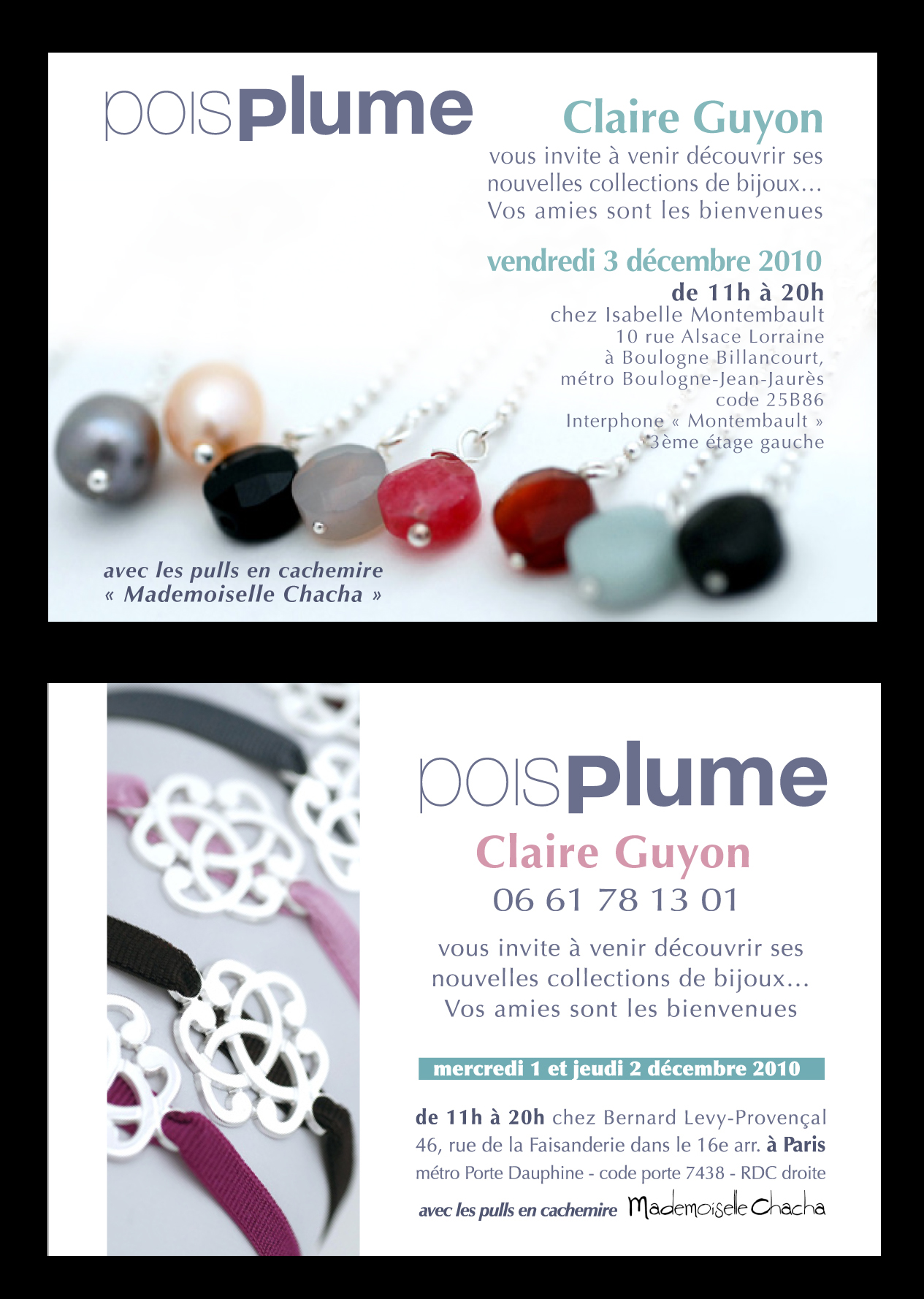 Poisplume invitations