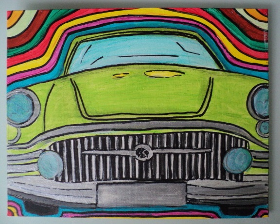 Tableau 24 x 30 cm psycho car