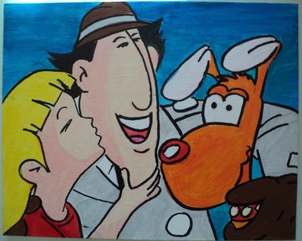 Tableau 24 x 30 cm selon inspecteur gadget